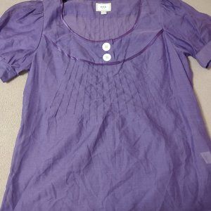 Sheer purple blouse